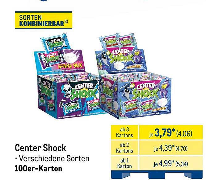 Center Shock - Verschiedene Sorten 100er-Karton