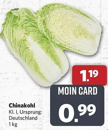 Chinakohl 1 kg - Jetzt nur 0,99 € mit Moin Card!