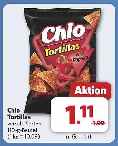 Chio Tortillas Wild Paprika 110-g-Beutel
