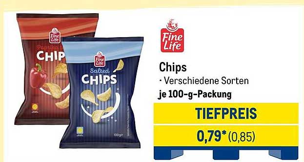 Chips - Verschiedene Sorten je 100-g-Packung