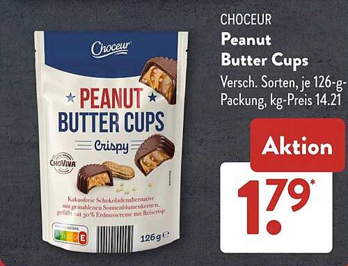 CHOCEUR Peanut Butter Cups 126 g - Aktion
