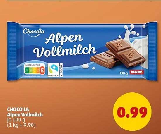 CHOCO'LA Alpen Vollmilch 100 g