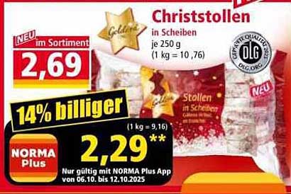 Christstollen in Scheiben
