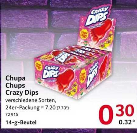 Chupa Chups Crazy Dips verschiedene Sorten