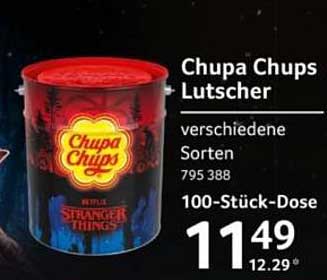 Chupa Chups Lutscher 100-Stück-Dose – verschiedene Sorten