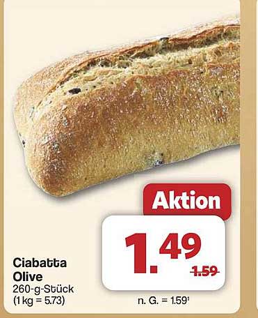 Ciabatta Olive 260-g-Stück