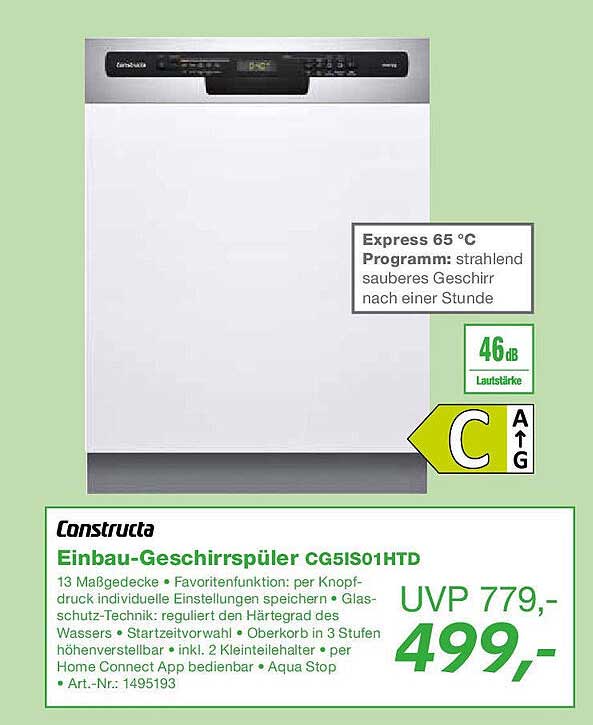 Constructa Einbau-Geschirrspüler CG5IS01HTD