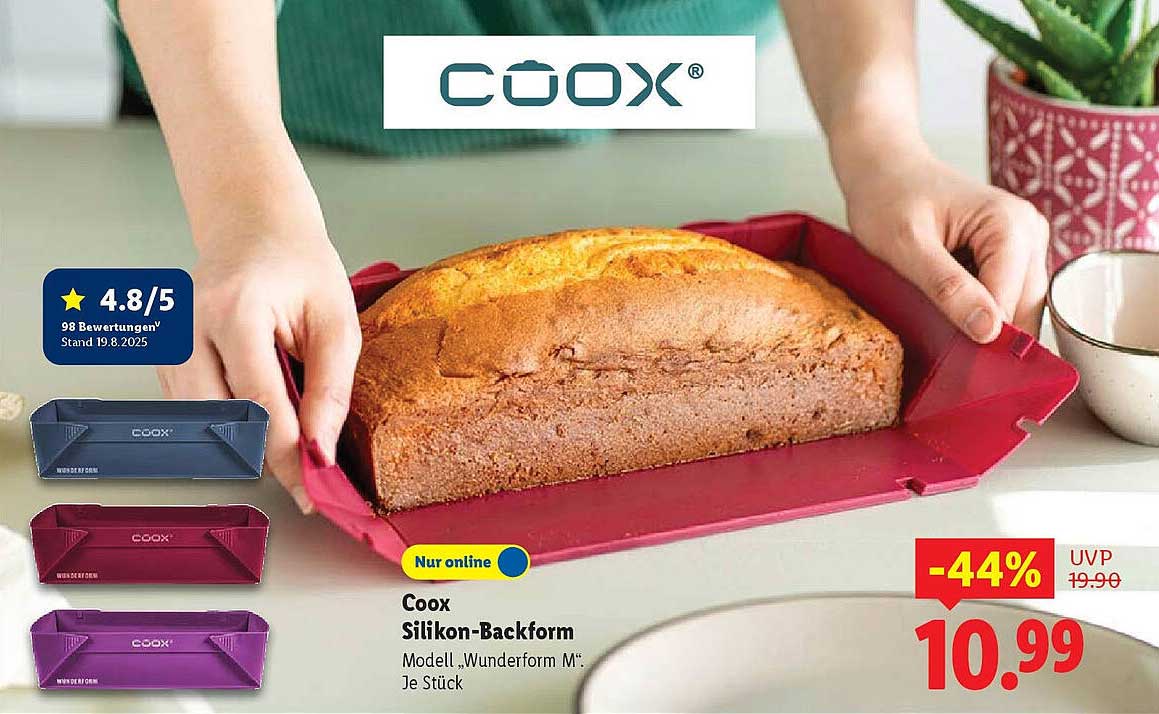Coox Silikon-Backform Modell 'Wunderform M', je Stück