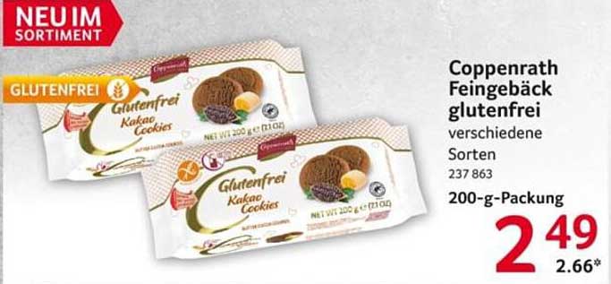 Coppenrath Feingebäck glutenfrei – Kakao Cookies 200-g-Packung