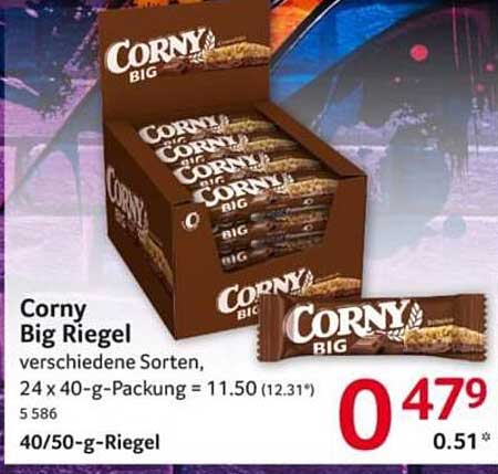 Corny Big Riegel - verschiedene Sorten
