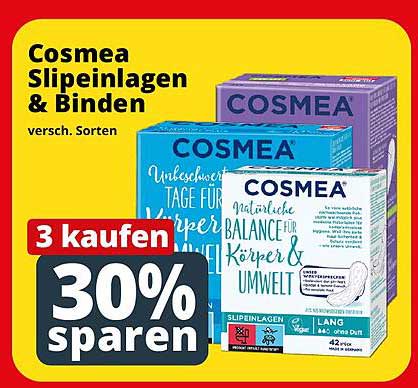 Cosmea Slipeinlagen & Binden - verschiedene Sorten