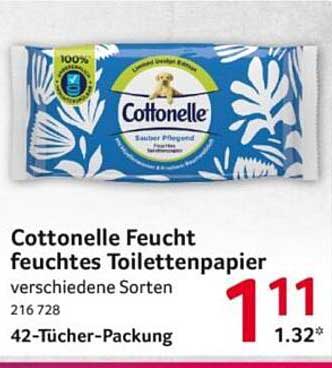 Cottonelle Feucht feuchtes Toilettenpapier 42-Tücher-Packung