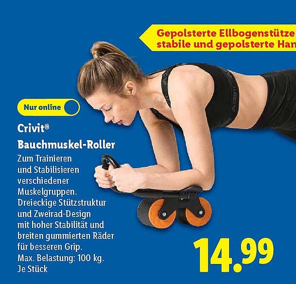 Crivit® Bauchmuskel-Roller