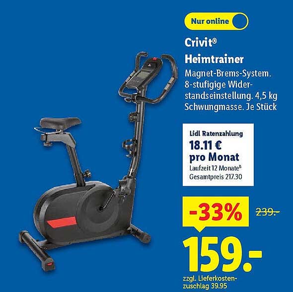 Crivit® Heimtrainer - Magnet-Brems-System