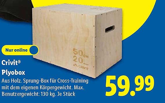 Crivit® Plyobox aus Holz - Sprung-Box für Cross-Training