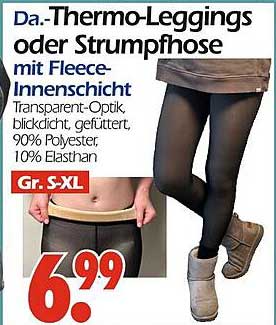Da.-Thermo-Leggings oder Strumpfhose mit Fleece-Innen schicht