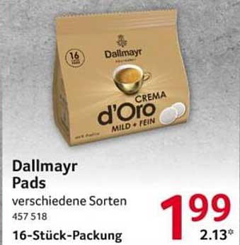 Dallmayr Pads verschiedene Sorten 16-Stück-Packung