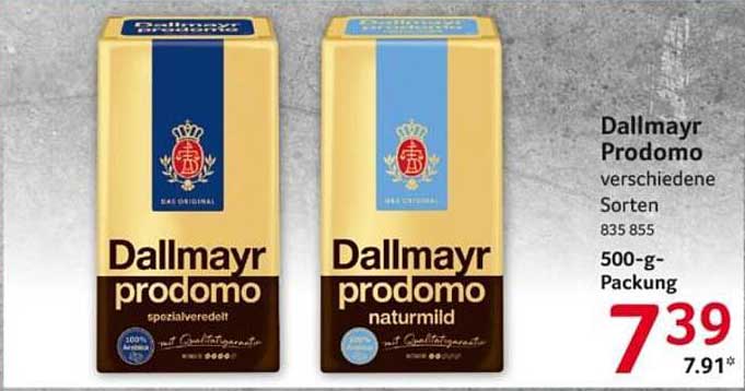 Dallmayr Prodomo verschiedene Sorten 500-g-Packung