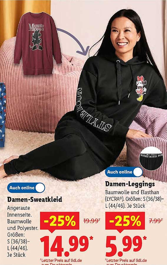 Damen-Sweatkleid und Damen-Leggings mit 25% Rabatt