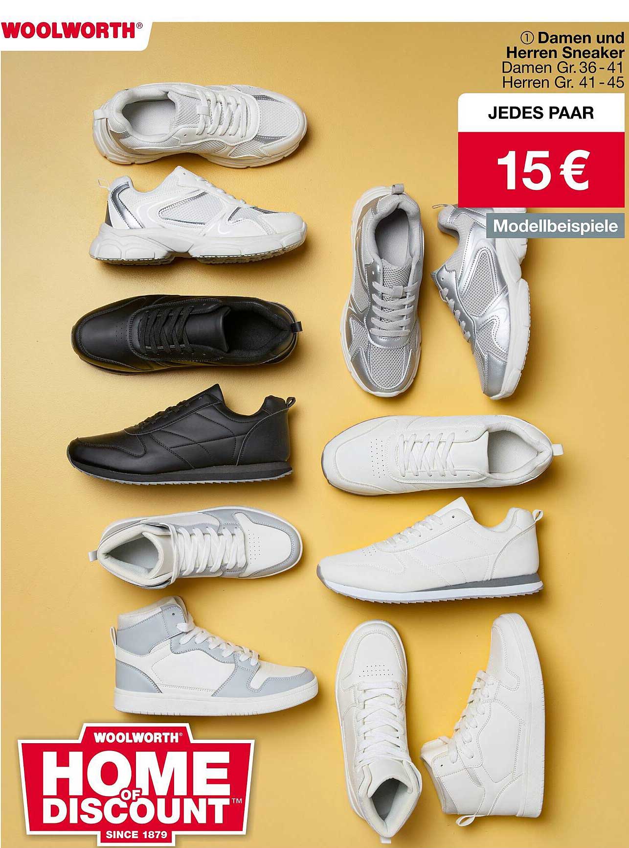 Damen und Herren Sneaker für nur 15 €