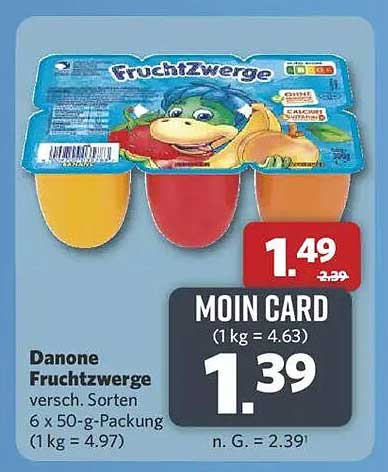 Danone Fruchtzwerge 6 x 50g-Packung