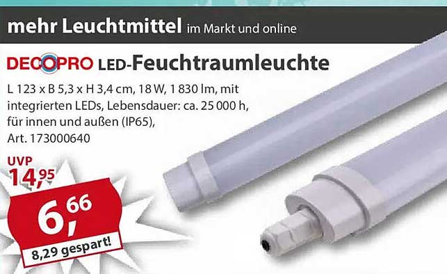 DECOPRO LED-Feuchtraumleuchte