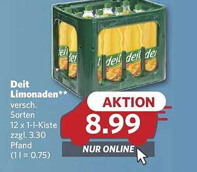 Deit Limonade 12 x 1-L-Kiste