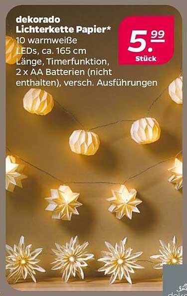 dekorado Lichterkette Papier