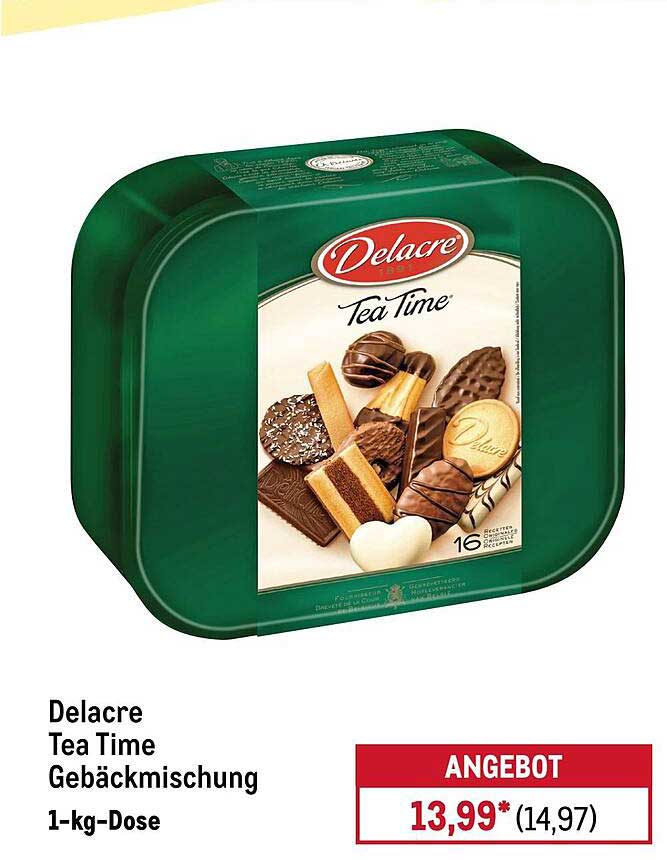 Delacre Tea Time Gebäckmischung 1-kg-Dose