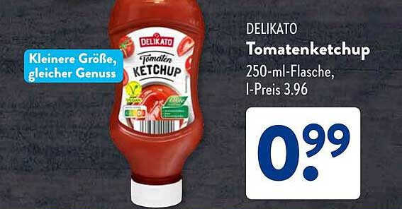 DELIKATO Tomatenketchup 250-ml-Flasche