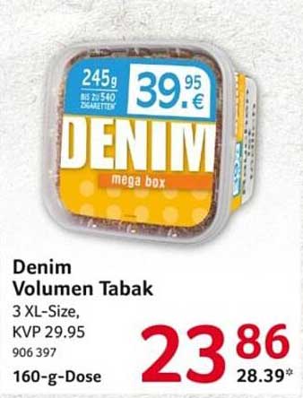 Denim Volumen Tabak 3 XL-Size Mega Box