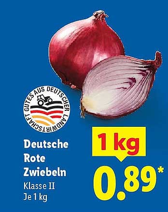 Deutsche Rote Zwiebeln 1 kg – Klasse II