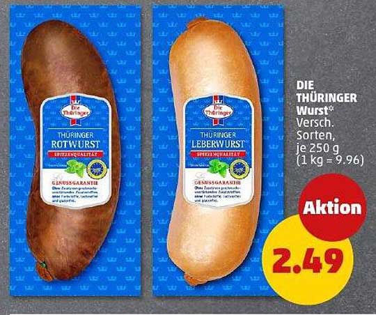 DIE THÜRINGER Wurst – Verschiedene Sorten, je 250 g