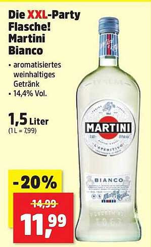 Die XXL-Party Flasche! Martini Bianco