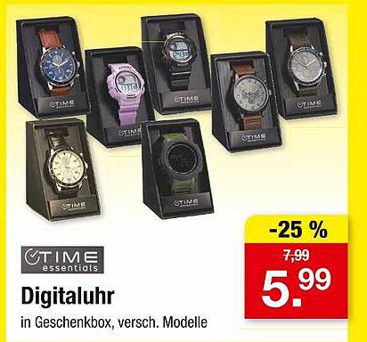 Digitaluhr in Geschenkbox, verschiedene Modelle
