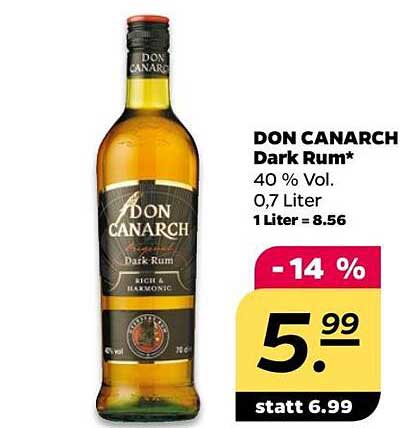 DON CANARCH Dark Rum 0,7 Liter