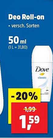 Dove Deo Roll-on - verschiedene Sorten