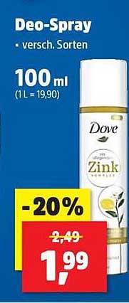 Dove Deo-Spray 100 ml - Verschiedene Sorten