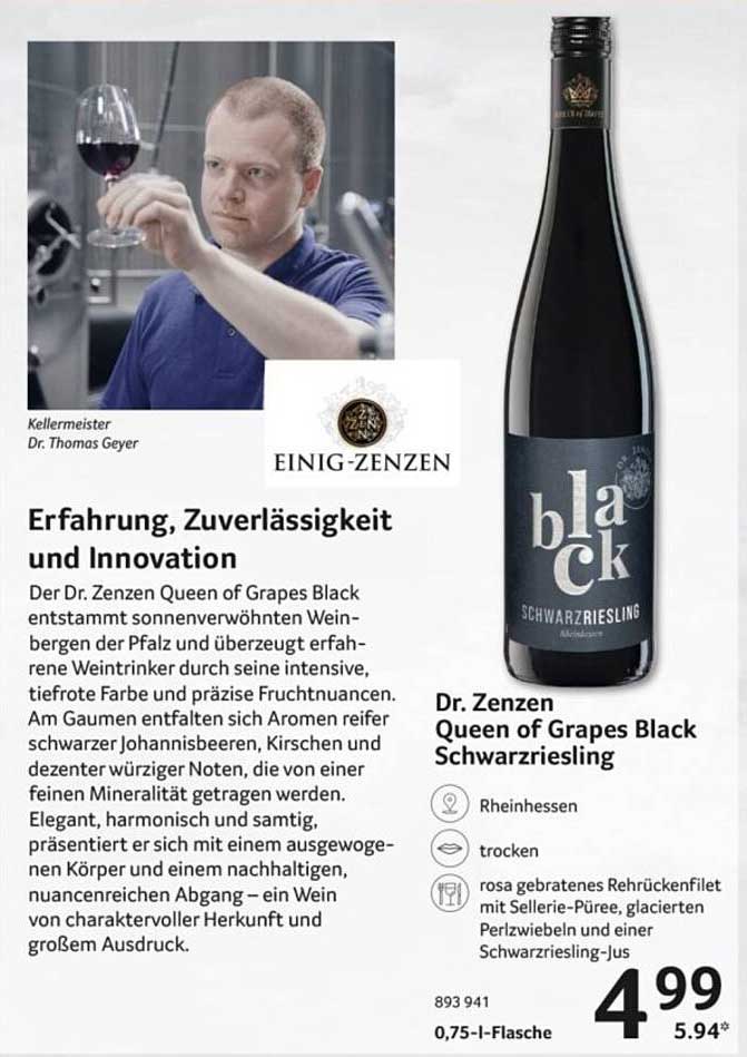 Dr. Zenzen Queen of Grapes Black Schwarzriesling