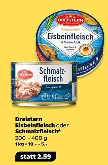 Dreistern Eisbein- oder Schmalzfleich 200–400 g