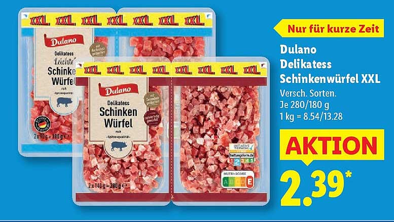 Dulano Delikateß Schinkenwürfel XXL