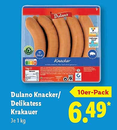 Dulano Knacker/Delikatess Krakauer 10er-Pack
