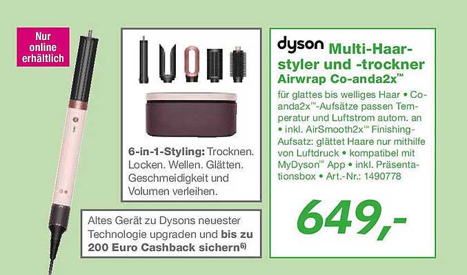dyson Multi-Haarstyler und -trockner Airwrap Co-and a2x