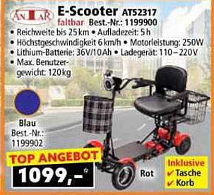 E-Scooter AT52317 - Faltbar und Praktisch