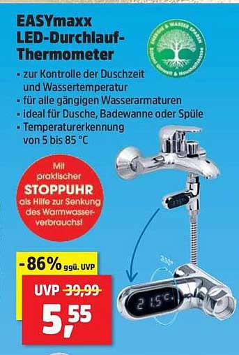 EASYmaxx LED-Durchlauf-Thermometer