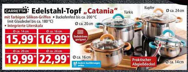 Edelstahl-Topf 'Catania' in verschiedenen Größen