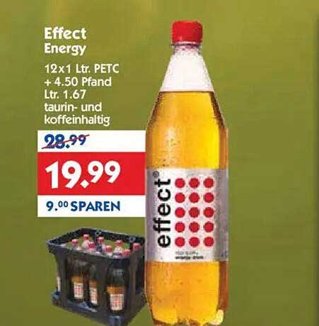 Effect Energy – 12x1 Ltr. PETC für nur 19,99 €
