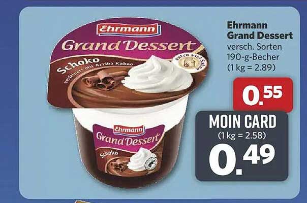 Ehrmann Grand Dessert Schoko 190-g-Becher