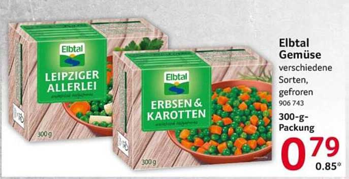 Elbtal Gemüse - verschiedene Sorten, gefroren, 300-g-Packung