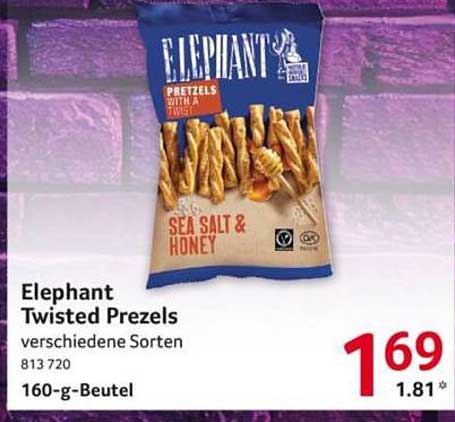 Elephant Twisted Pretzels – Verschiedene Sorten
